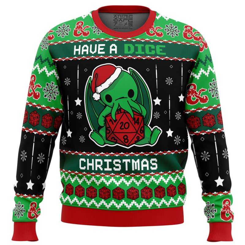 Have a Dice Christmas Dungeons & Dragons Ugly Christmas Sweater