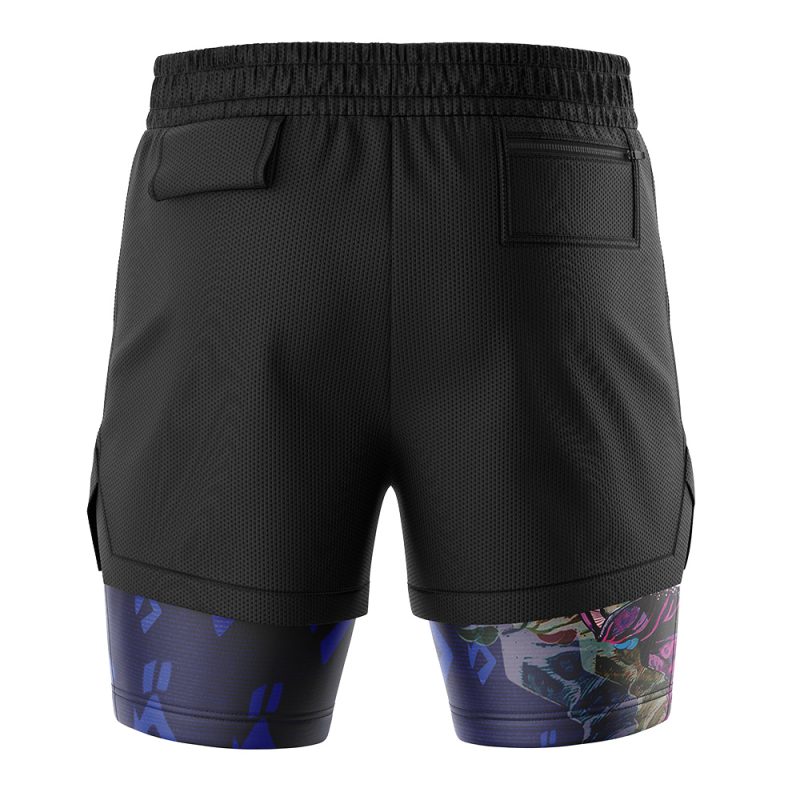 Jotaro Kujo Jojo's Bizarre Adventure 2-in-1 Performance Shorts - Image 4