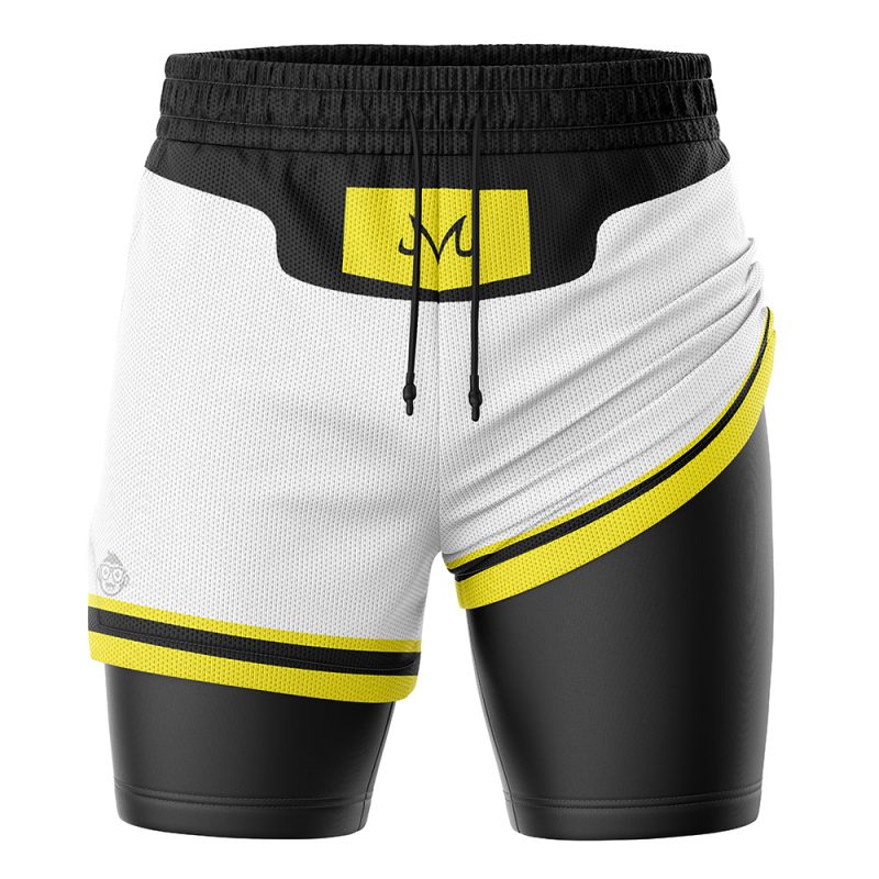 Majin Buu White DBZ 2-in-1 Performance Shorts - Image 2