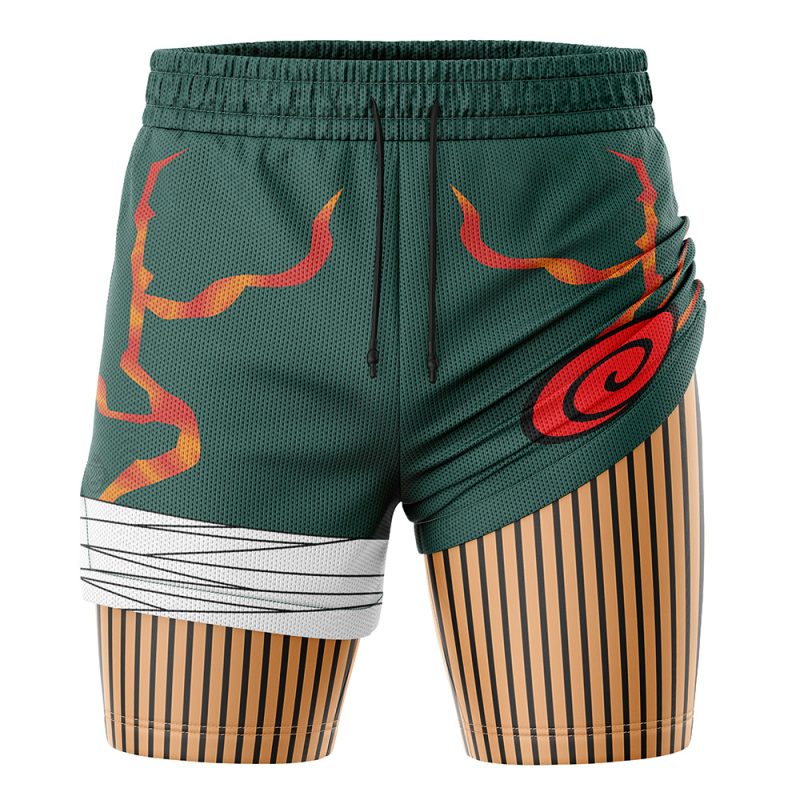 Might Guy 8th Gate Shippuden 2-in-1 Performance Shorts - Image 2
