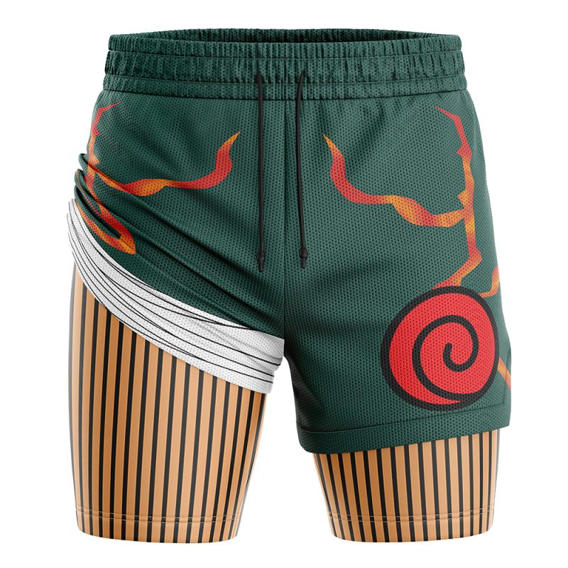 Might Guy 8th Gate Shippuden 2-in-1 Performance Shorts - Image 3