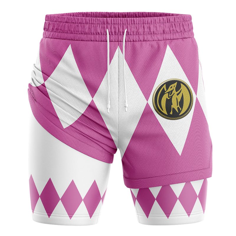 Pink Ranger V1 Mighty Morphin Power Rangers 2-in-1 Performance Shorts - Image 3