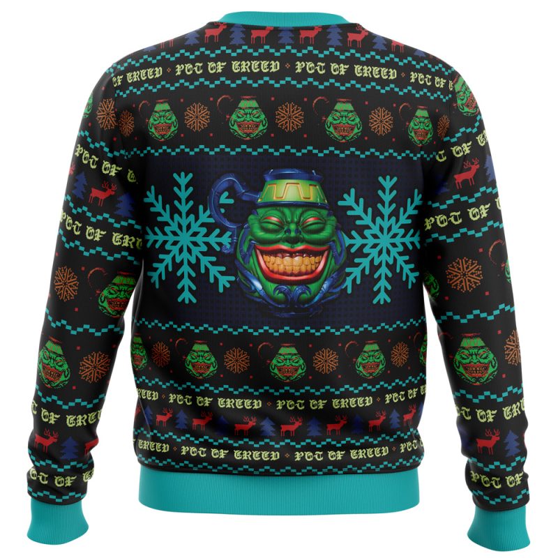 Pot Of Greed Yugioh Ugly Christmas Sweater - Image 2
