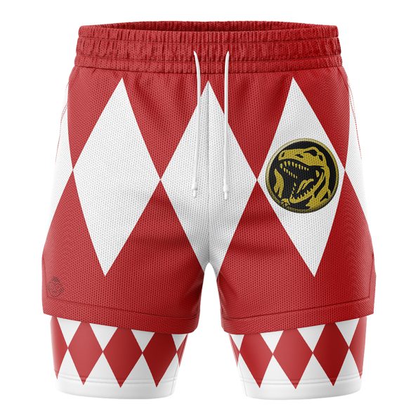 Red Ranger V1 Mighty Morphin Power Rangers 2-in-1 Performance Shorts