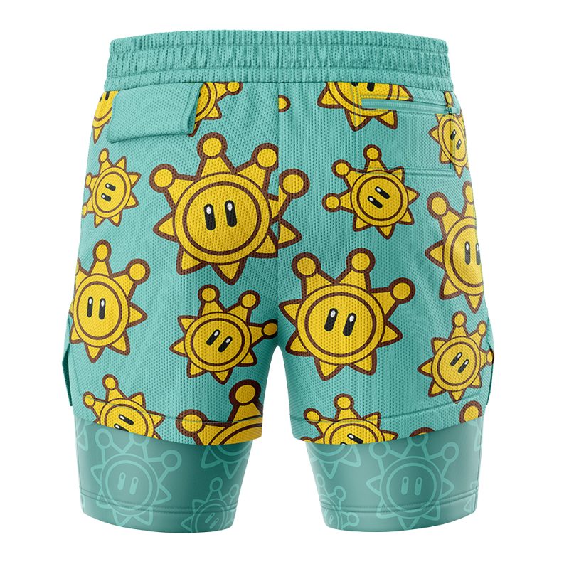 Shine Sprite Super Mario Bros 2-in-1 Performance Shorts - Image 4