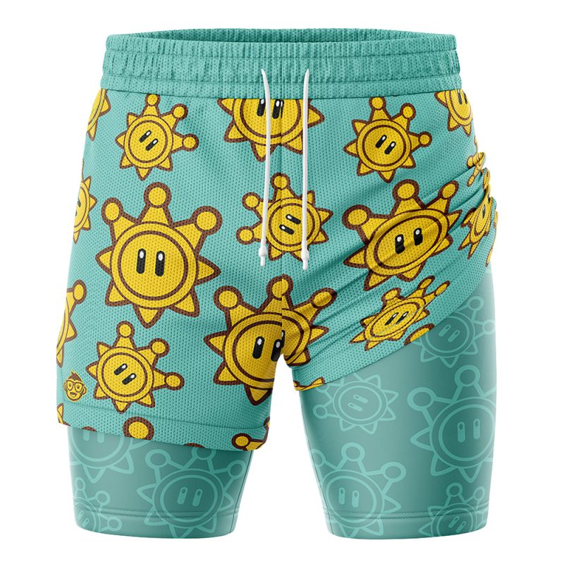 Shine Sprite Super Mario Bros 2-in-1 Performance Shorts - Image 2