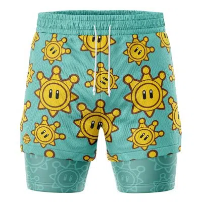 Shine Sprite Super Mario Bros 2-in-1 Performance Shorts