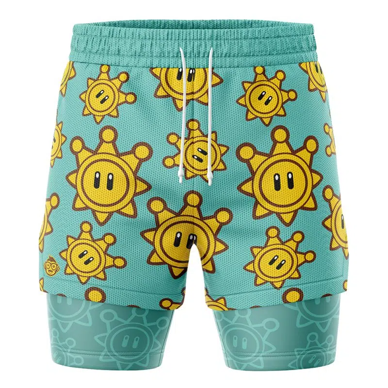 Shine Sprite Super Mario Bros 2-in-1 Performance Shorts