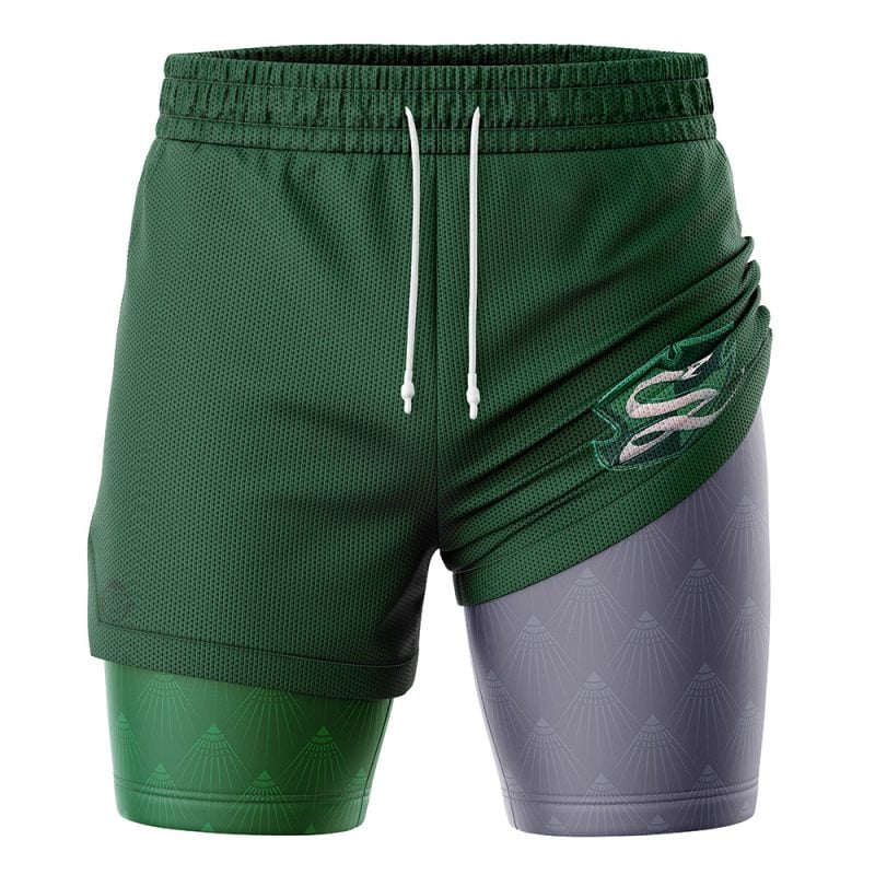 Slytherin Hogwarts Legacy Harry Potter 2-in-1 Performance Shorts - Image 2