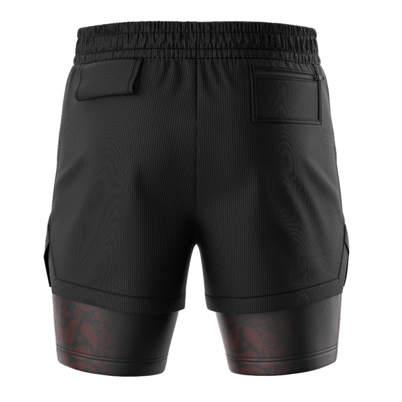 Uchiha Symbol Black Shippuden 2-in-1 Performance Shorts - Image 4