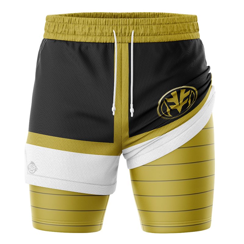 White Ranger Mighty Morphin Power Rangers 2-in-1 Performance Shorts - Image 2