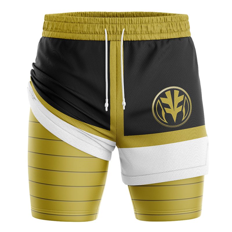 White Ranger Mighty Morphin Power Rangers 2-in-1 Performance Shorts - Image 3