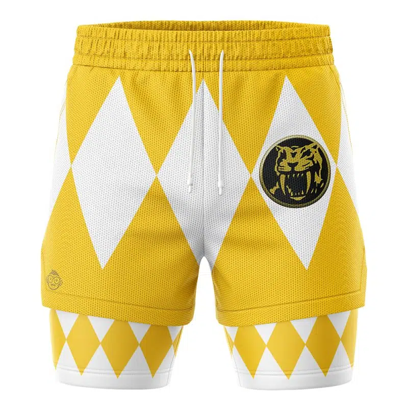 Yellow Ranger V1 Mighty Morphin Power Rangers 2-in-1 Performance Shorts