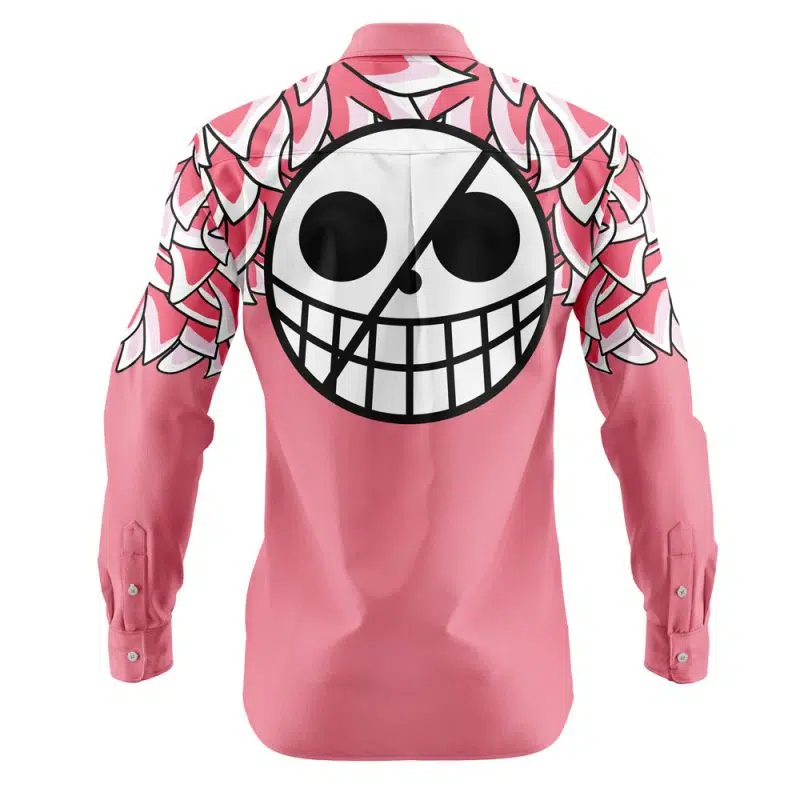 Doflamingo Pattern One Piece Long Sleeve Button Up Shirt - Image 2