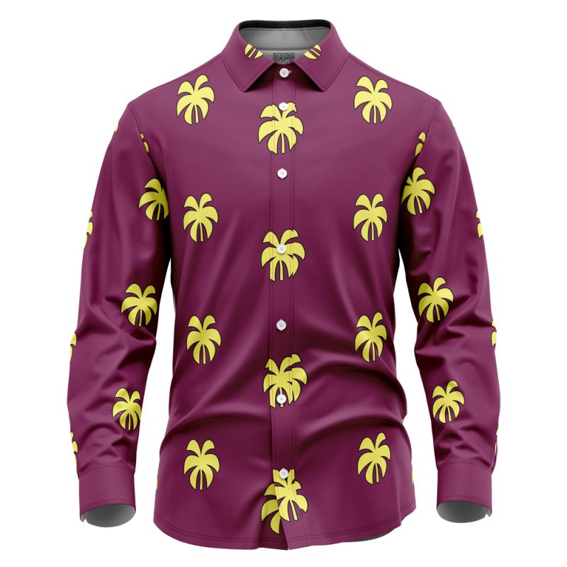 Franky Pattern One Piece Long Sleeve Button Up Shirt