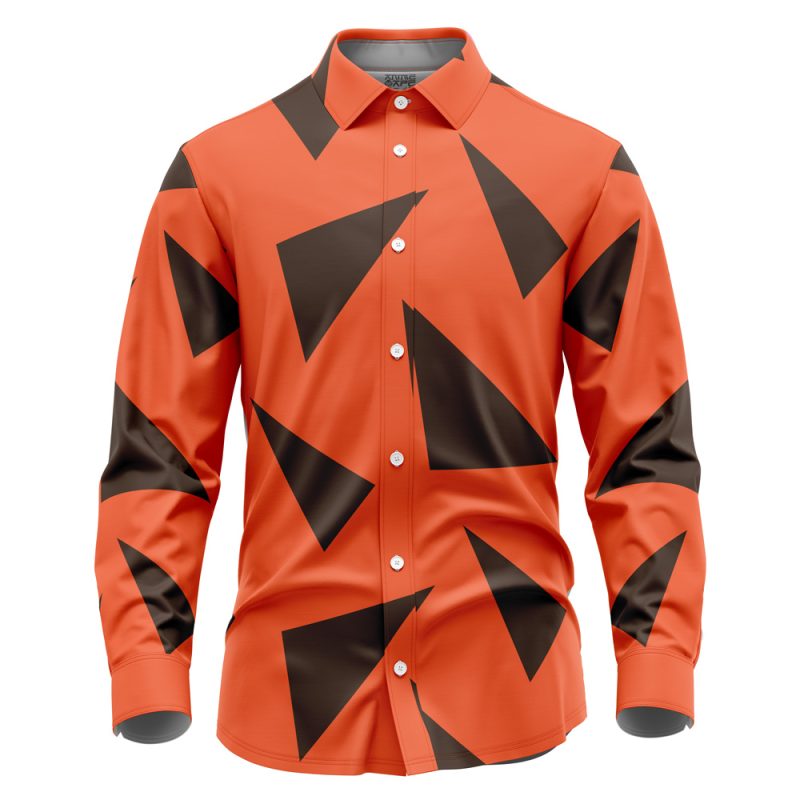 Son Goku Driving School Dragon Ball Z Long Sleeve Button Up Shirt