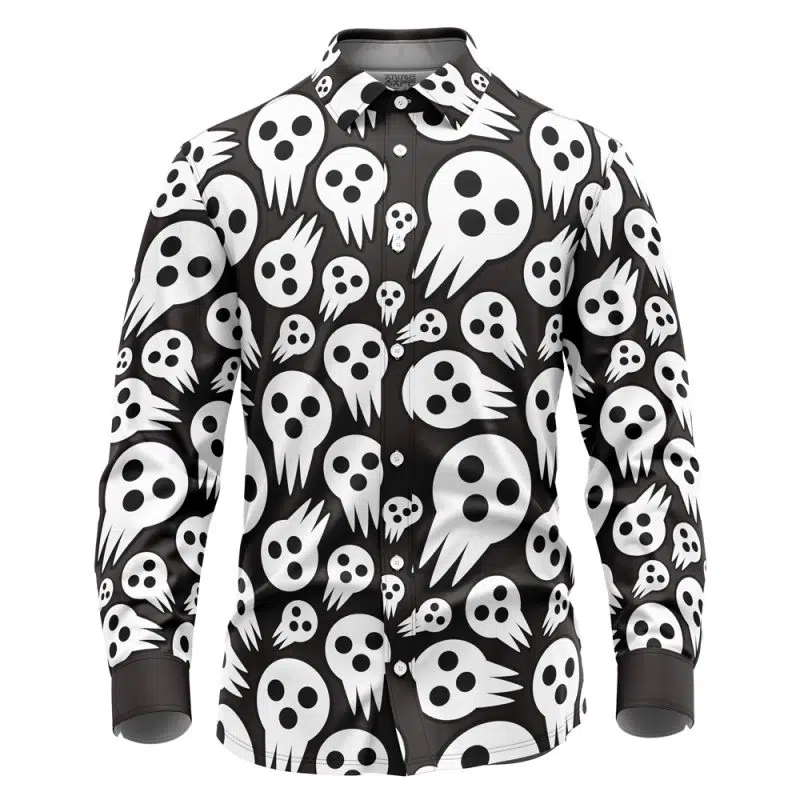 Death the Kid Soul Eater Long Sleeve Button Up Shirt