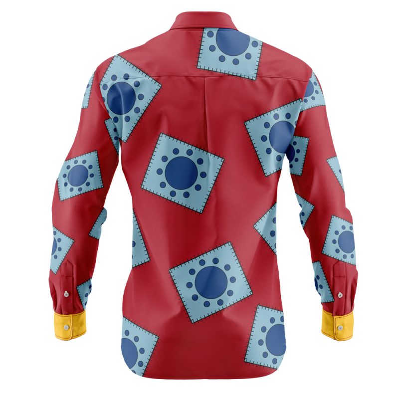 Luffy’s Wano Pattern One Piece Long Sleeve Button Up Shirt - Image 2
