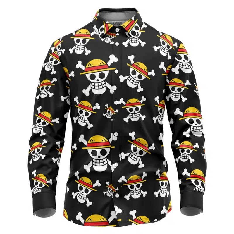Luffy One Piece Long Sleeve Button Up Shirt