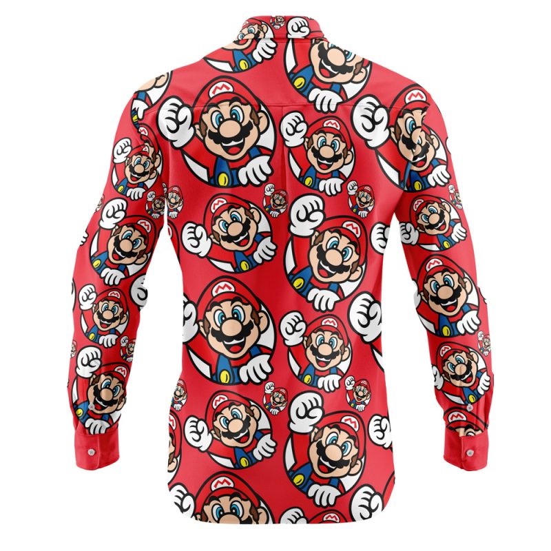 Mario Bros Mario Bros Long Sleeve Button Up Shirt - Image 2
