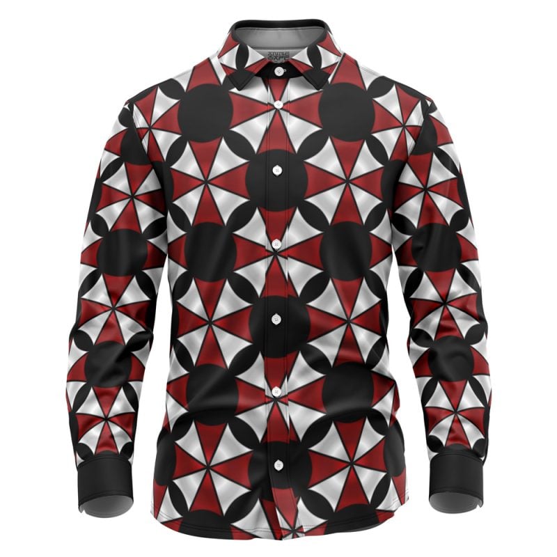 Umbrella Corporation Resident Evil Long Sleeve Button Up Shirt