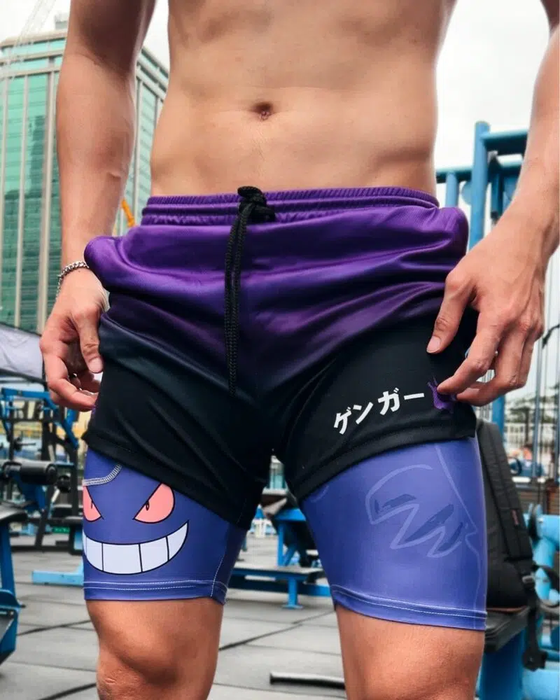 Gengar Pokemon 2-in-1 Performance Shorts