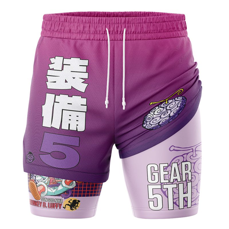 5th Gear Luffy One Piece 2-in-1 Performance Shorts - Image 3