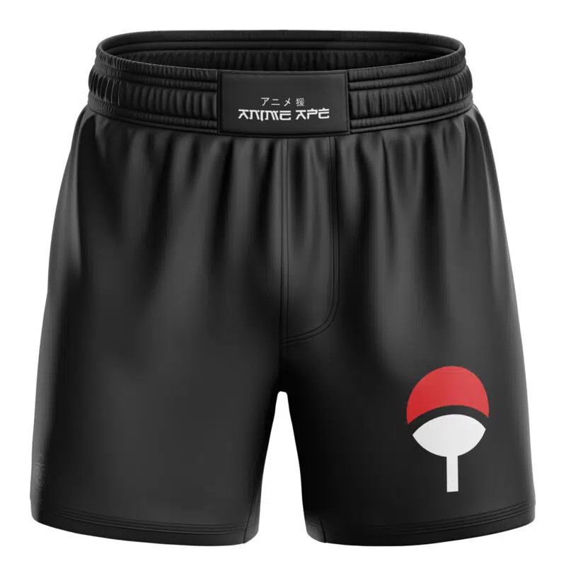 Uchiha Symbol Black Shippuden BJJ MMA Fight Shorts