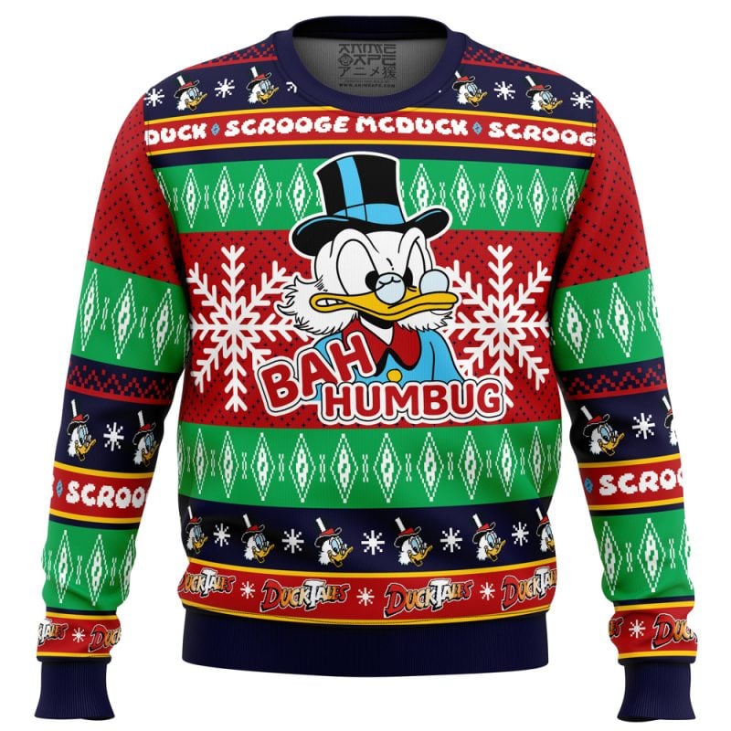 Bah Humbug Faux DuckTales Pop Culture Ugly Christmas Sweater