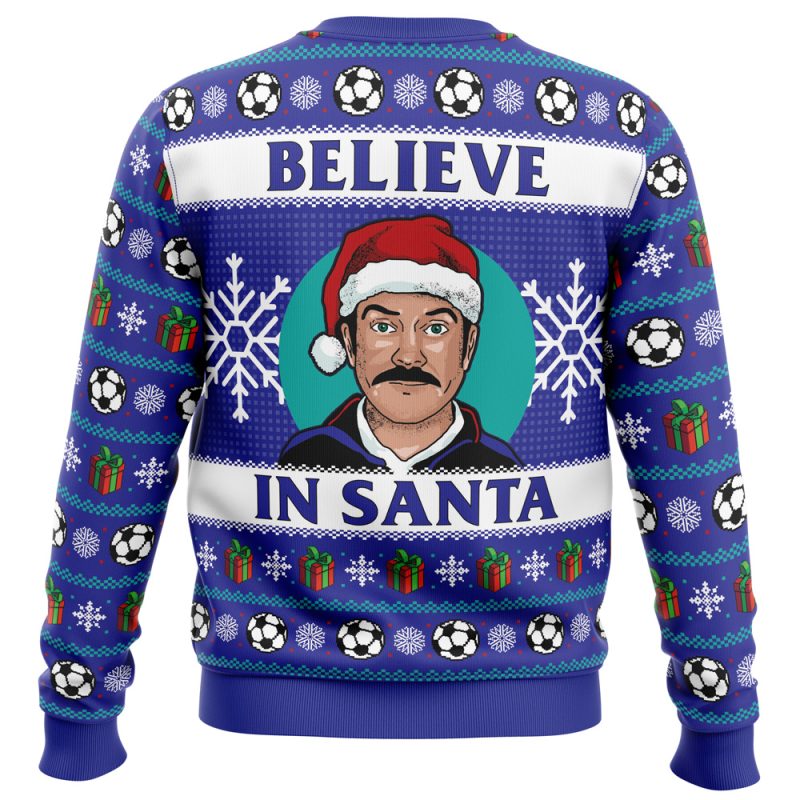 Believe Ted Lasso Ugly Christmas Sweater - Image 2