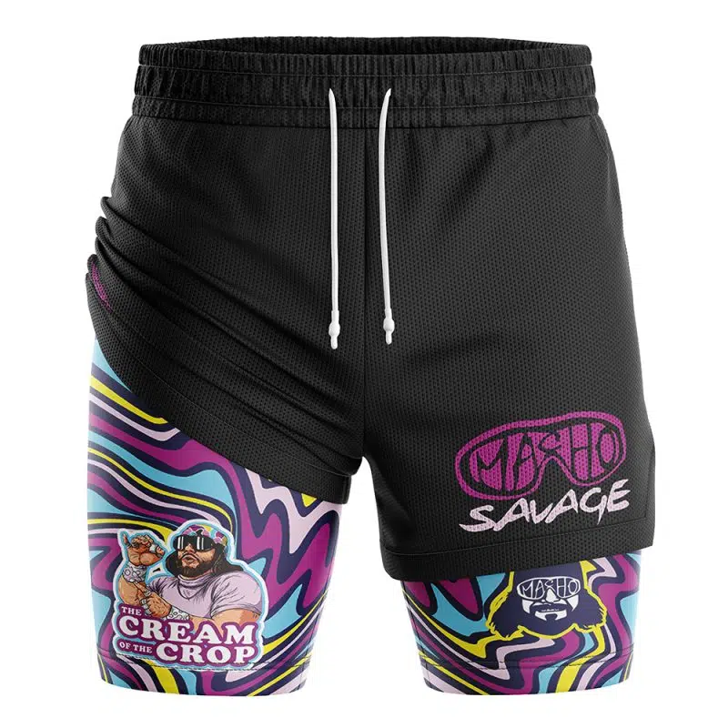 The Cream of the Crop Trippy Randy Savage 2-in-1 Performance Shorts