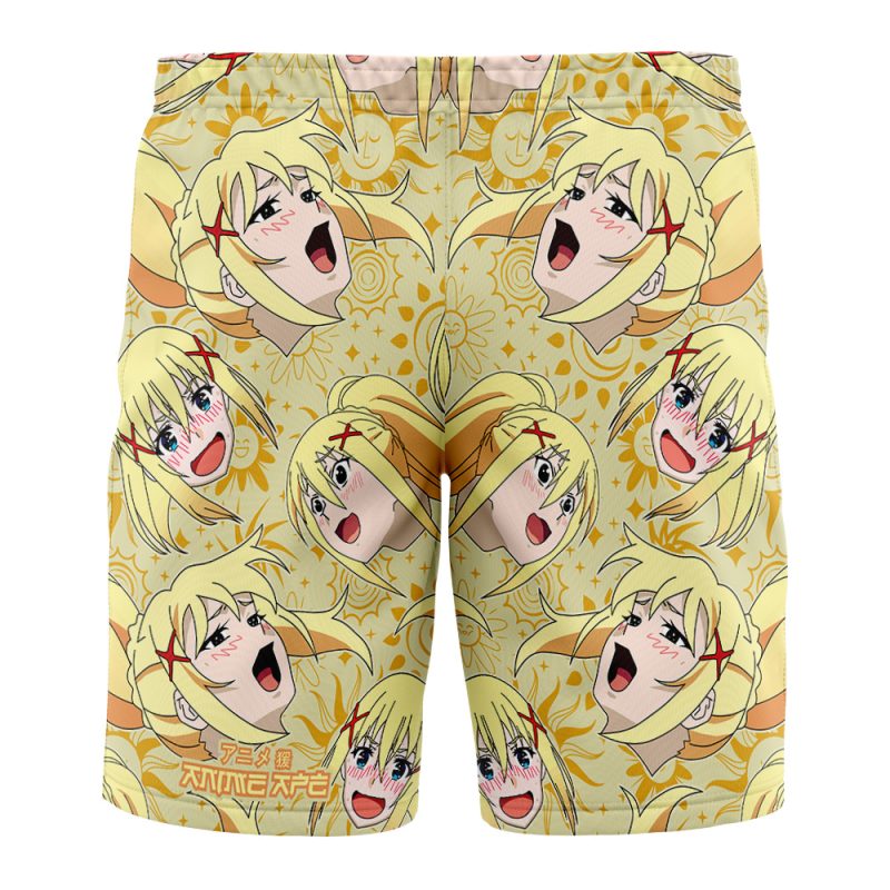 Funny Face Darkness Konosuba Board Shorts Swim Trunks