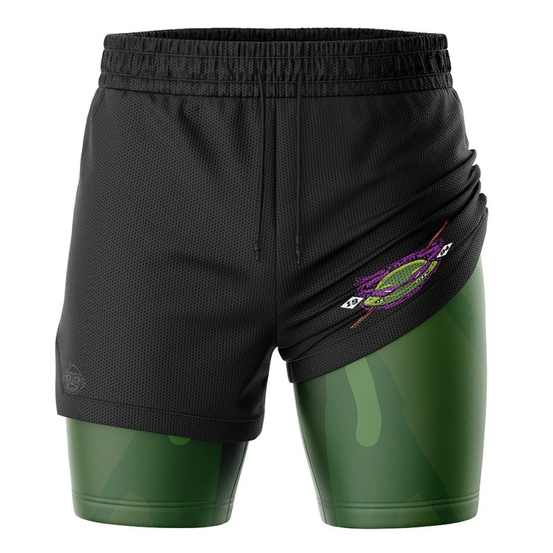 Donatello Face Teenage Mutant Ninja Turtles 2-in-1 Performance Shorts - Image 3