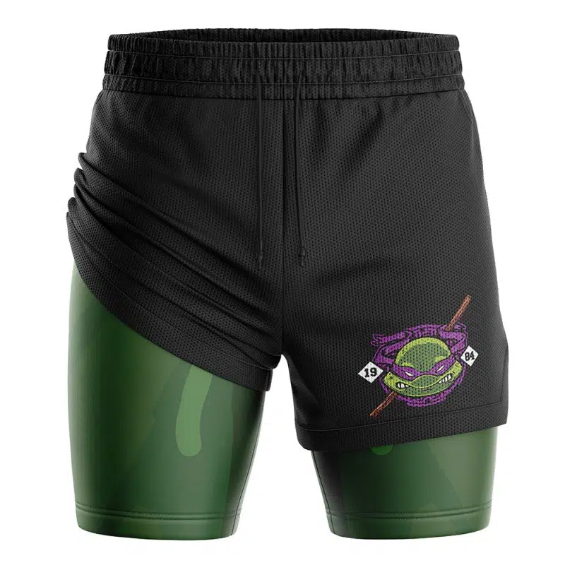 Donatello Face Teenage Mutant Ninja Turtles 2-in-1 Performance Shorts
