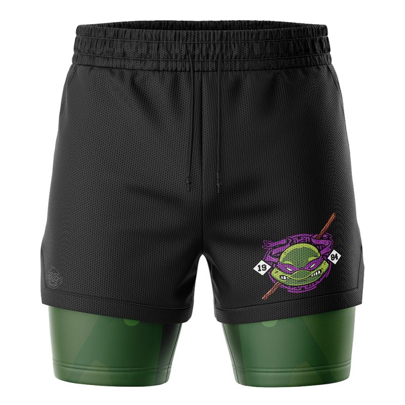 Donatello Face Teenage Mutant Ninja Turtles 2-in-1 Performance Shorts - Image 2