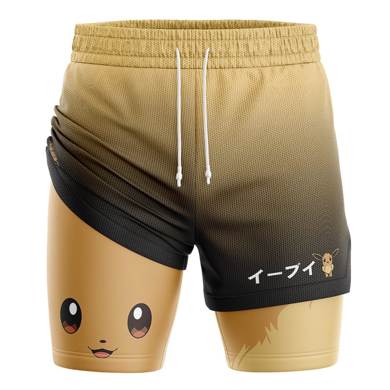 Eevee Pokemon 2-in-1 Performance Shorts