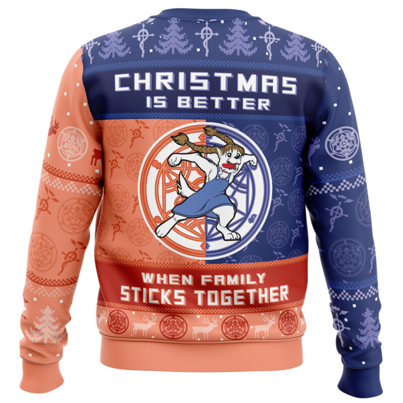 Family Together Chimera-mas Fullmetal Alchemist Christmas Sweater - Image 2