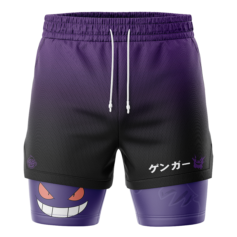 Gengar Pokemon 2-in-1 Performance Shorts | Anime Ape