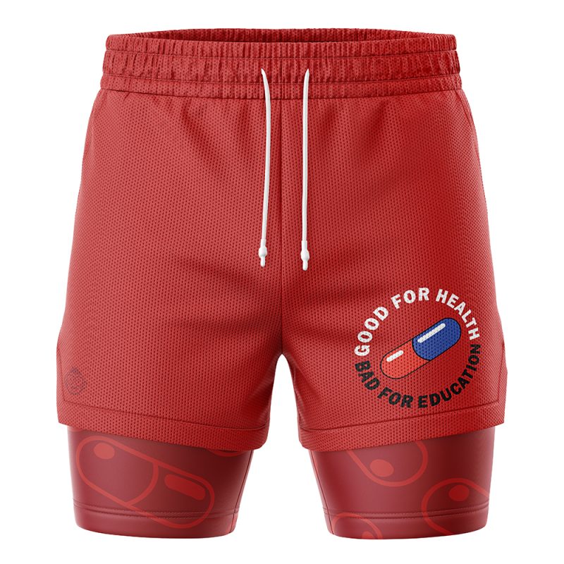 Good for Health Bad for Education Akira 2-in-1 Performance Shorts - Image 2