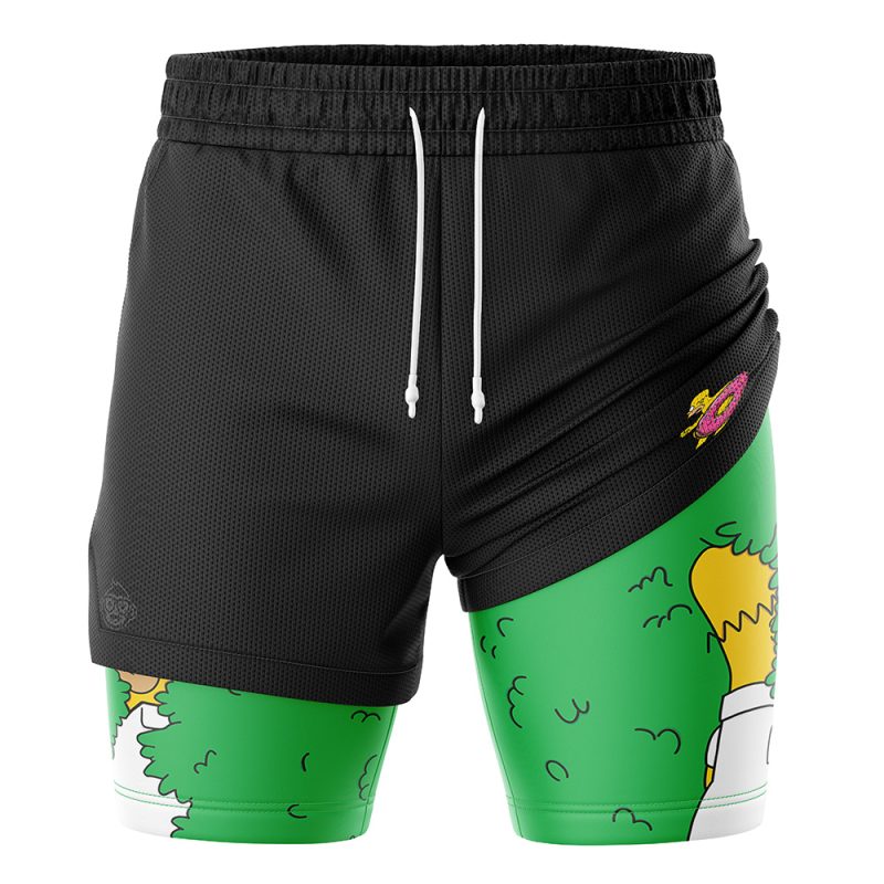 Homer Bush Meme The Simpsons 2-in-1 Performance Shorts - Image 3
