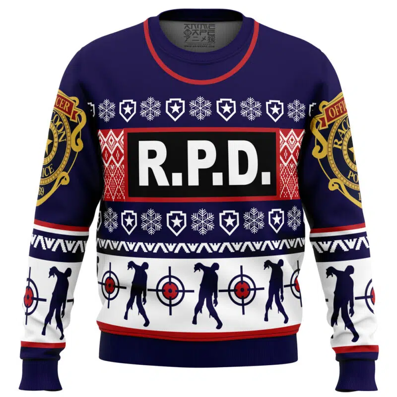Leon Kennedy Bad Things Dead by Daylight Ugly Christmas Sweater