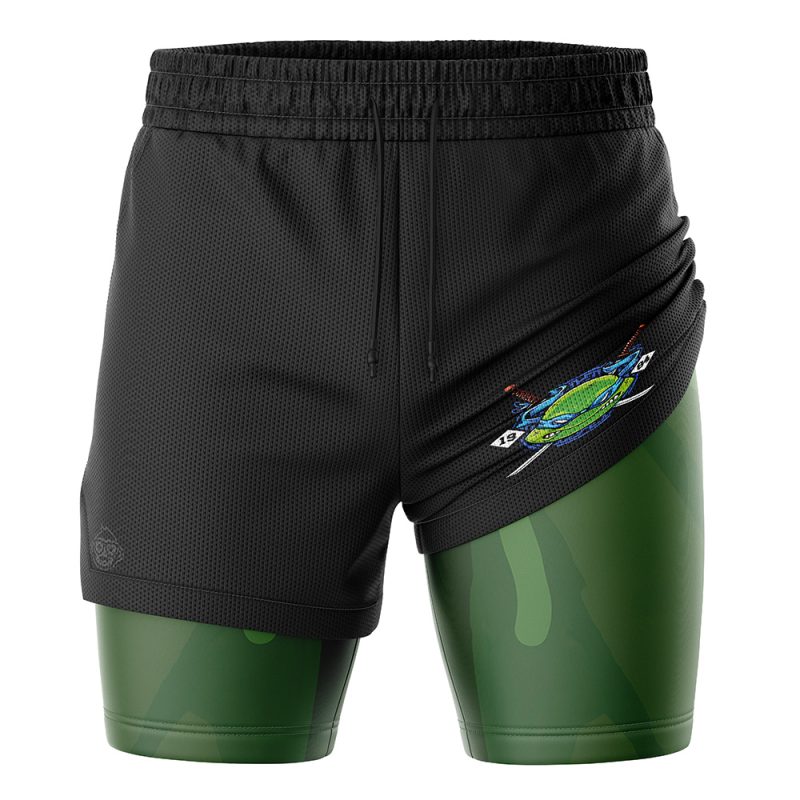 Leonardo Face Teenage Mutant Ninja Turtles 2-in-1 Performance Shorts - Image 3