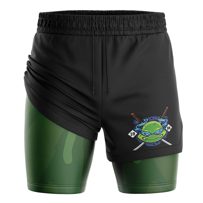 Leonardo Face Teenage Mutant Ninja Turtles 2-in-1 Performance Shorts