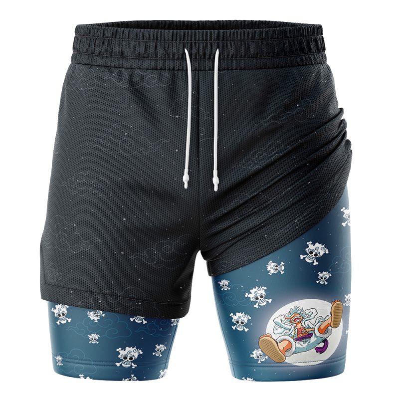 Luffy Gear 5 Pattern OP 2-in-1 Performance Shorts