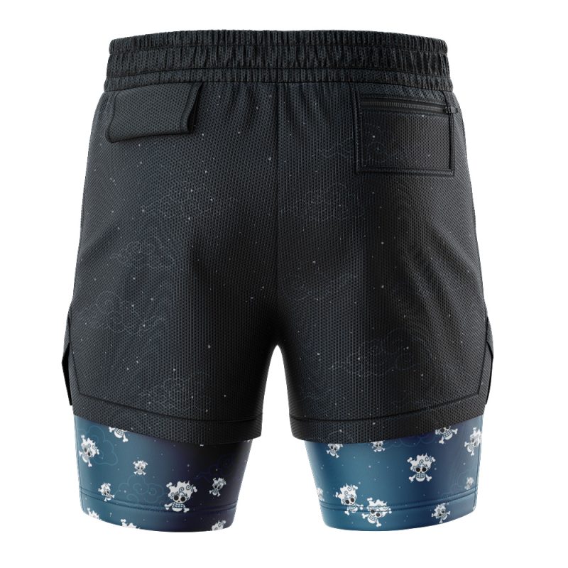 Luffy Gear 5 Pattern V2 One Piece 2-in-1 Performance Shorts - Image 4