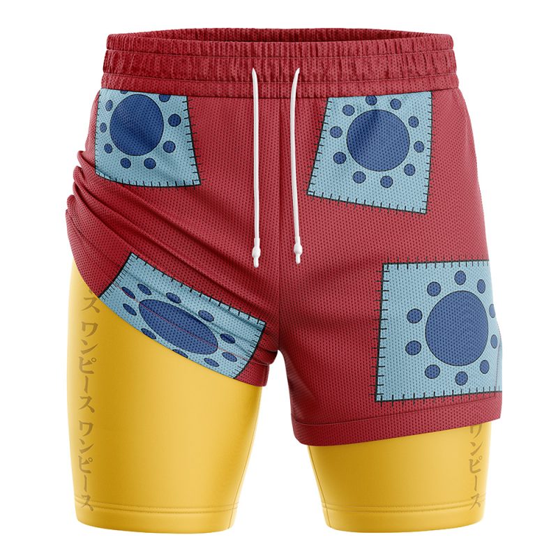 Luffy Wano One Piece 2-in-1 Performance Shorts - Image 3