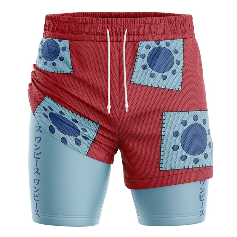 Luffy Wano V2 One Piece 2-in-1 Performance Shorts - Image 3