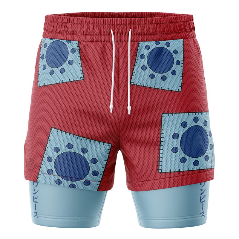 Luffy Wano V2 One Piece 2-in-1 Performance Shorts - Image 2