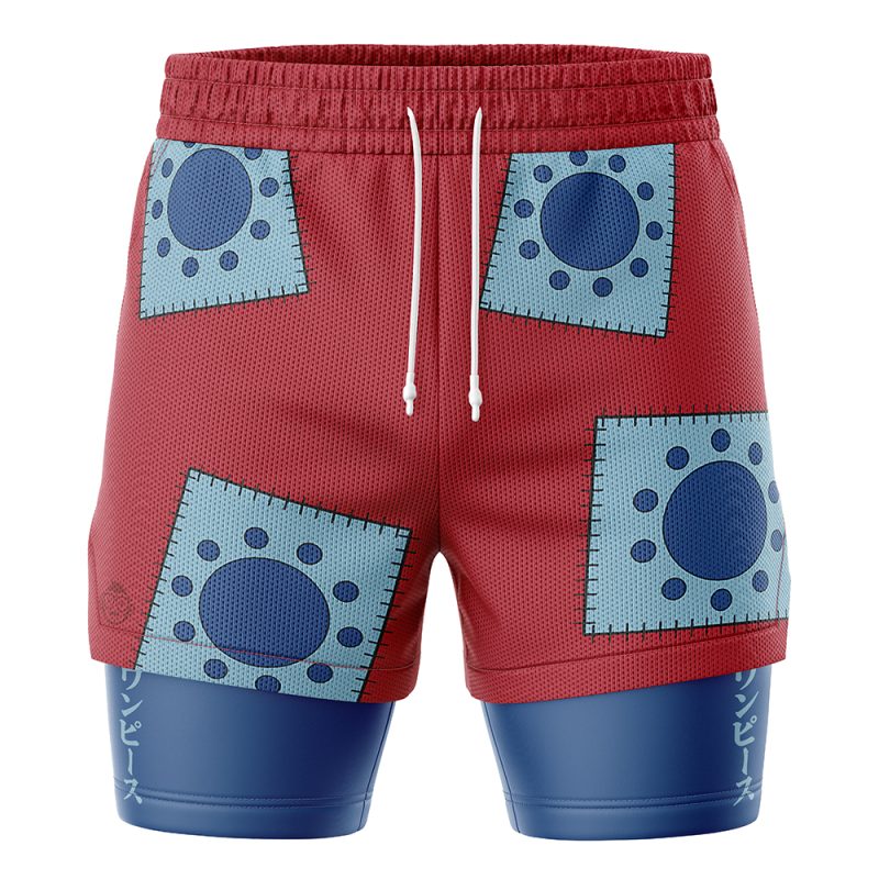 Luffy Wano V3 One Piece 2-in-1 Performance Shorts - Image 2