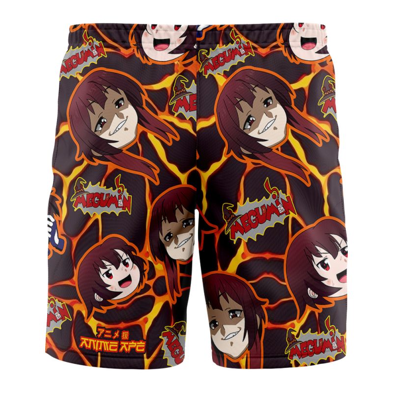 Funny Face Megumin Konosuba Board Shorts Swim Trunks